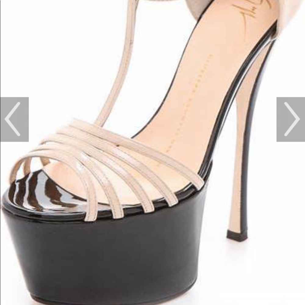 Giuseppe Zanotti
Women's Black T Strap Platform Heels